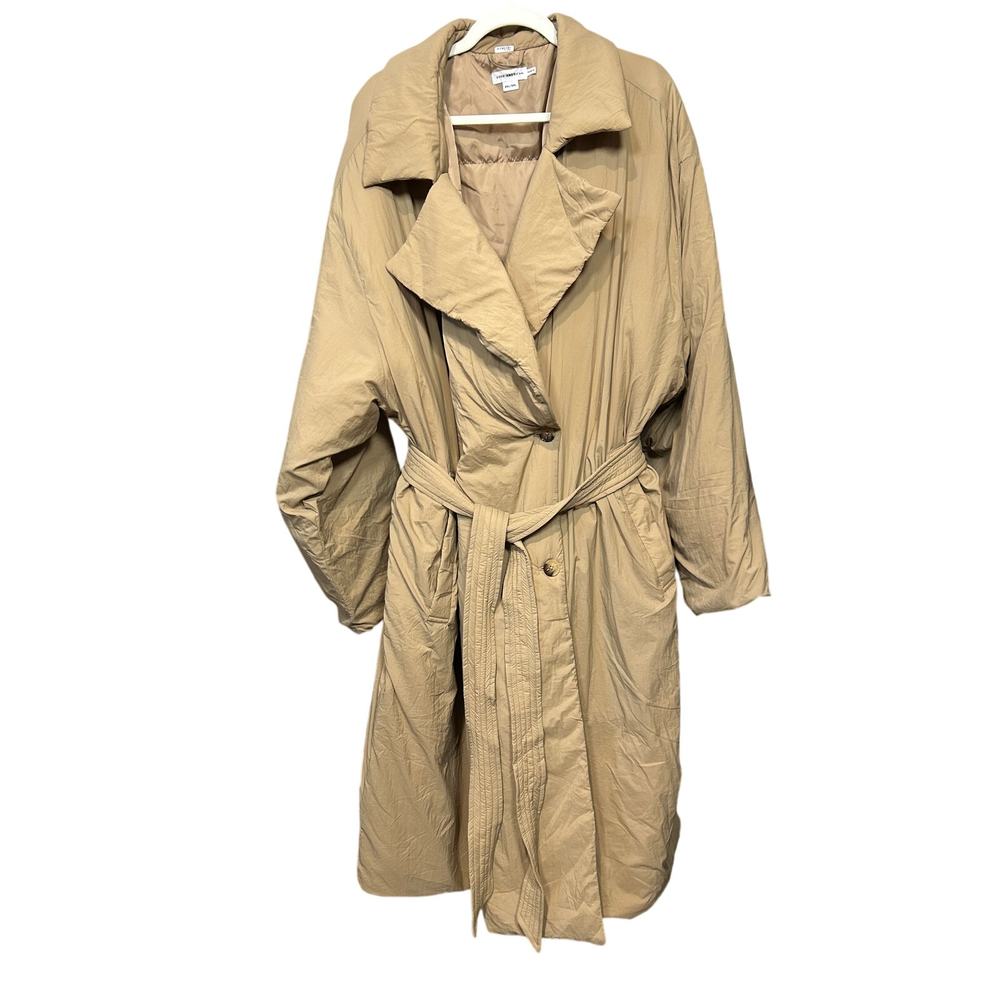 $249 Good American Puffed Nylon Robe in Good Khaki NWT Size 2XL-3XLXL